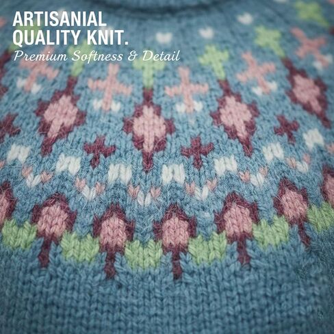 سترة صوفية كلاسيكية من Fall Fair Isle Snowflake سترة نسائية مريحة طويلة بلوفر ملابس خريف وشتاء in Kuwait