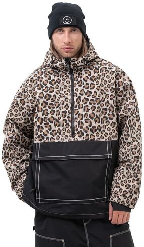 Snowshred Men's Baggy Snowboard Jacket Winter Waterproof Insulated Mountain Jacket with Hood for Winter Outdoor Sports in Kuwait