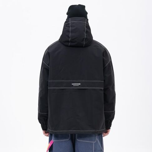 Snowshred Men's Baggy Snowboard Jacket Winter Waterproof Insulated Mountain Jacket with Hood for Winter Outdoor Sports in Kuwait