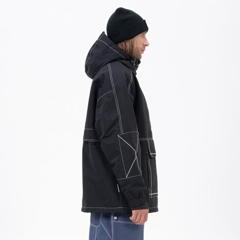 Snowshred Men's Baggy Snowboard Jacket Winter Waterproof Insulated Mountain Jacket with Hood for Winter Outdoor Sports in Kuwait