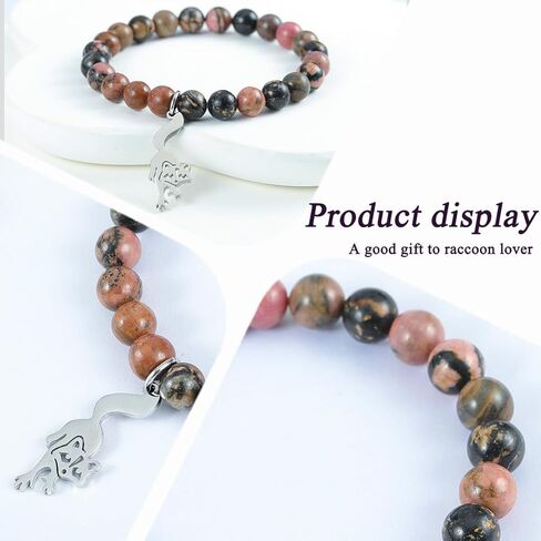 LIUANAN الراكون سحر سوار للنساء بيكاسو جاسبر روح الحيوان المجوهرات القدرة على التكيف حماية الإبداع هدية لأمها الجدة ابنة ابنة أخت عيد ميلاد in Kuwait