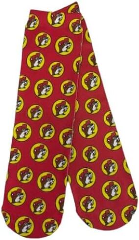 Buc-ee's Black Crew Socks & No Show Tie Dye Socks - Unisex Cute Quirky Funny Colorful Novelty Animal Socks Classic Design Gifts for Men and Women (One Size Fits Most) in Saudi Arabia