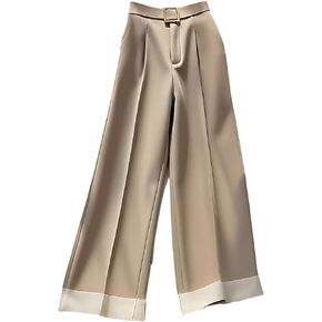 winkbay Women's Wide Leg Dress Pants Elegant Colorblock High Waisted Work Office Trousers Slacks in Saudi Arabia