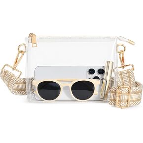 محفظة Lorbro Clear for Women المعتمدة ، حقيبة كتف Crossbody صافية ، أحكام سلسلة مواد شبه مصنوعة in Kuwait