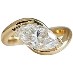 SAFI JEWELS 2 Ct Pear Cut Moissanite Diamond Engagement Ring,14 Kt Gold Plated,Wedding Ring For Women,Gift For her,Size 3-13. in Saudi Arabia