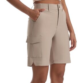 bepopotan Women's Quick-Dry Cargo Shorts - Lightweight Hiking Shorts with 5 Pockets for Athletic Golf Travel Work in Kuwait