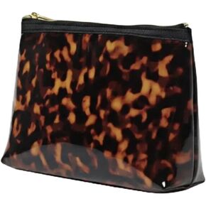 ORBENTO Retro Tortoise Printed Makeup Cosmetic Bag Mini Pouch with Chain Charm in Saudi Arabia