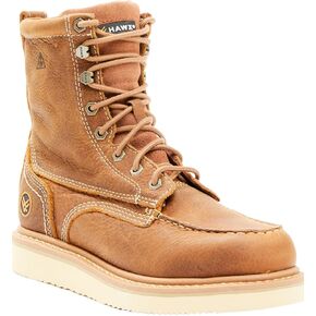 Hawx Work Gear Men's 8" Wedge Work Boot Soft Toe Brown 12 EE US in Kuwait