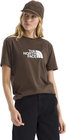 تي شيرت نسائي بأكمام قصيرة بنصف قبة من The North Face - تي شيرت برسومات الشعار الكلاسيكي، نسيج قطني ناعم in Kuwait