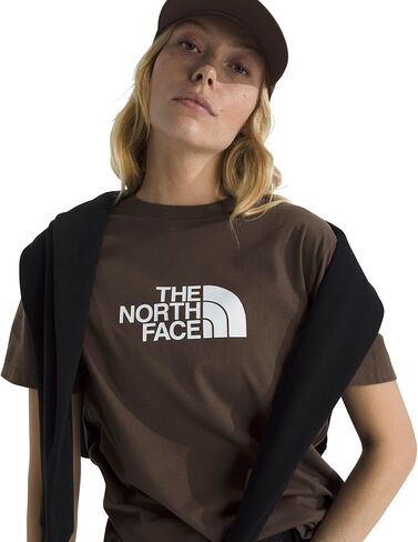 تي شيرت نسائي بأكمام قصيرة بنصف قبة من The North Face - تي شيرت برسومات الشعار الكلاسيكي، نسيج قطني ناعم in Kuwait