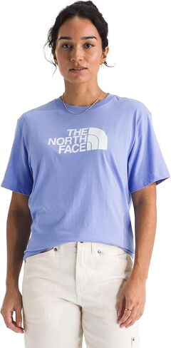 تي شيرت نسائي بأكمام قصيرة بنصف قبة من The North Face - تي شيرت برسومات الشعار الكلاسيكي، نسيج قطني ناعم in Kuwait
