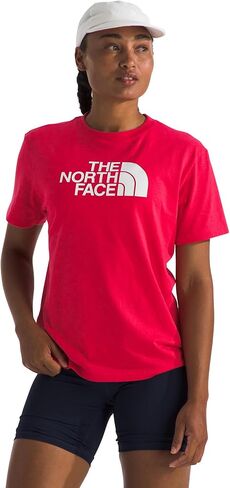 تي شيرت نسائي بأكمام قصيرة بنصف قبة من The North Face - تي شيرت برسومات الشعار الكلاسيكي، نسيج قطني ناعم in Kuwait