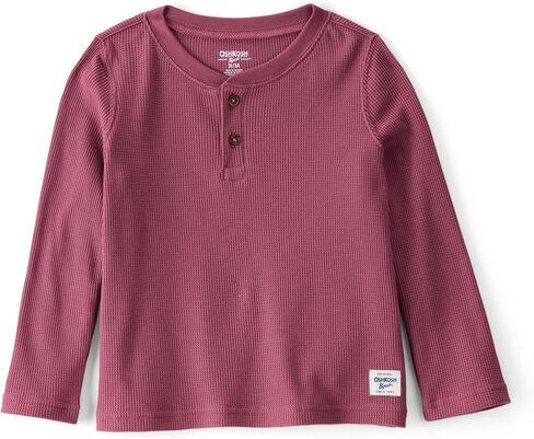 OshKosh Boys Long Sleeve Henley, Red, 3T in Saudi Arabia