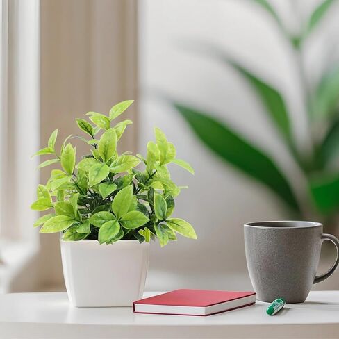 1 Pack Fake Plants Small Artificial Plants Indoor Greenery Potted for Home Decor Office Desk Table Room Farmhouse Bathroom Decor in Saudi Arabia