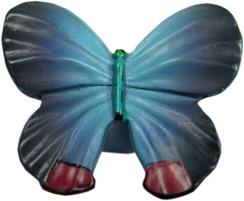 1.77 x 1 in. Butterfly Delicate Resin Kids & Adult Drawer Handles & Pulls Blue - Set of 3 in Saudi Arabia