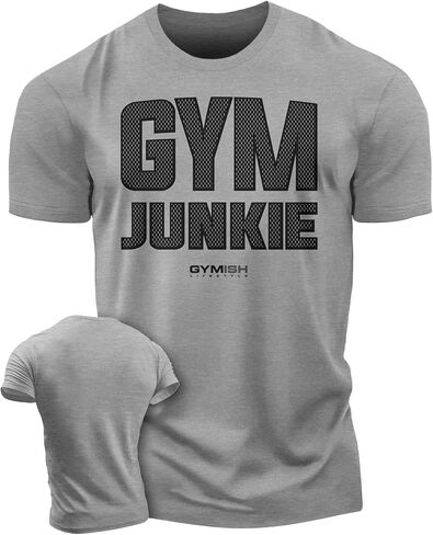 تي شيرت Gym Junkie Muscle للرجال قمصان رياضية للياقة البدنية وتمارين كمال الأجسام in Kuwait