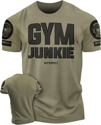تي شيرت Gym Junkie Muscle للرجال قمصان رياضية للياقة البدنية وتمارين كمال الأجسام in Kuwait