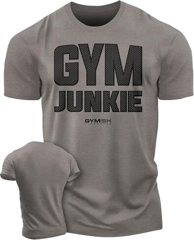 تي شيرت Gym Junkie Muscle للرجال قمصان رياضية للياقة البدنية وتمارين كمال الأجسام in Kuwait