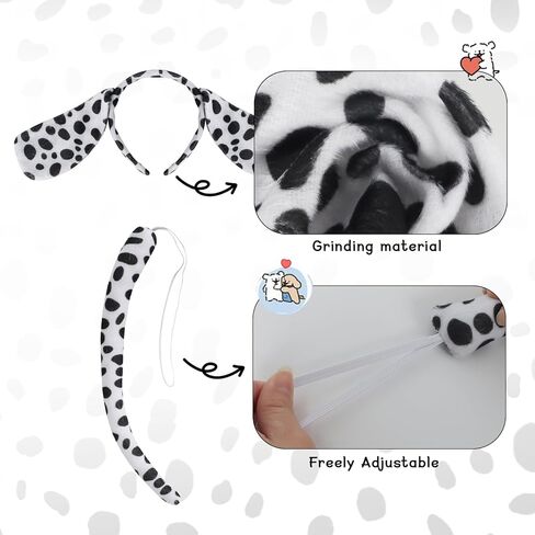 Marendyee 101 Days of School Dalmatian Costume Kids with Accessories Toddler Long Sleeve Dalmatians Cosplay Outfit in Saudi Arabia