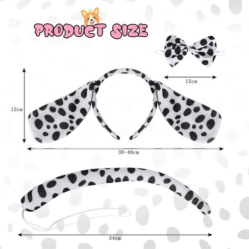 Marendyee 101 Days of School Dalmatian Costume Kids with Accessories Toddler Long Sleeve Dalmatians Cosplay Outfit in Saudi Arabia