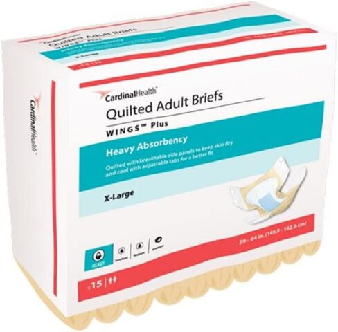 Wings Plus Quilted Protective Underwear for Unisex Adults, 60 Count, X-Large in Kuwait
