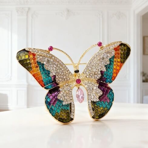 Elegant Butterfly Brooches for Women Men Multi-Color Brooch Pins Suitable for Daily Wear & Parties in Saudi Arabia