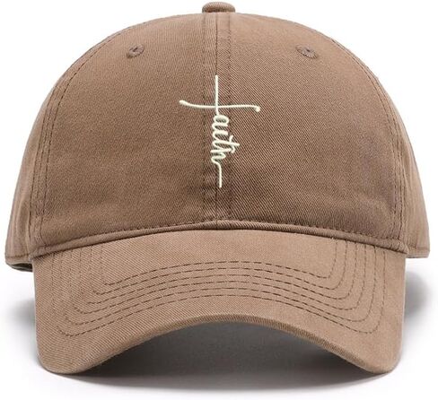 Men's Baseball Caps Embroidered Jesus Cross Washed Cotton Vintage Caps in Saudi Arabia