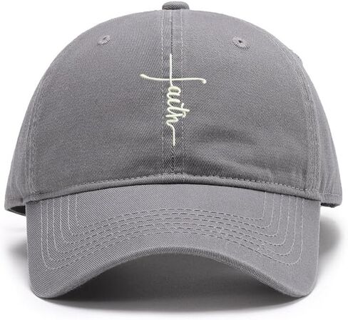 Men's Baseball Caps Embroidered Jesus Cross Washed Cotton Vintage Caps in Saudi Arabia