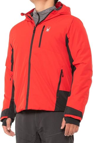 Spyder Men's City-To-Slope Full Zip Hooded Jacket, Racing Red Large in Saudi Arabia