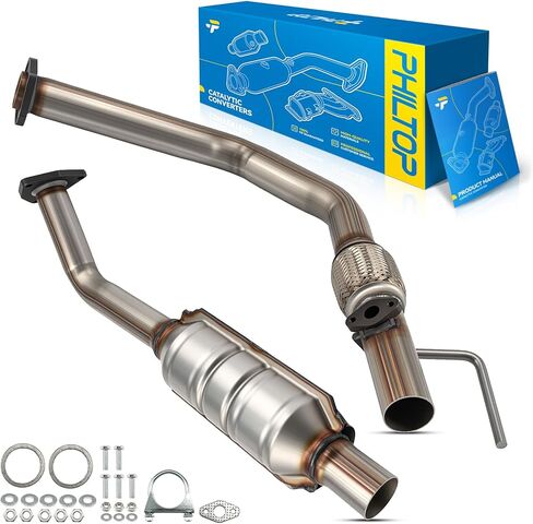 PHILTOP Front Right Catalytic Converter Compatible with 2004-2008 Maxima 3.5L, 2002-2006 Altima 3.5L, 2004-2006 Quest 3.5L - Replace# 16438, 641522, 40552 Direct-Fit Stainless Steel (EPA Compliant) in Saudi Arabia