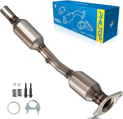 PHILTOP Front Right Catalytic Converter Compatible with 2004-2008 Maxima 3.5L, 2002-2006 Altima 3.5L, 2004-2006 Quest 3.5L - Replace# 16438, 641522, 40552 Direct-Fit Stainless Steel (EPA Compliant) in Saudi Arabia