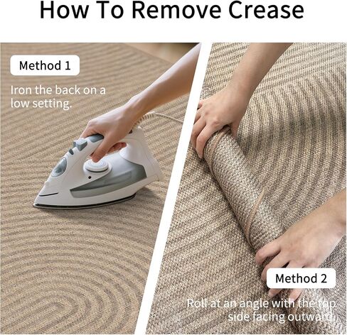 Arvenchy Easy Jute Rug 4x6: Indoor Outdoor Natural Boho Area Rugs for Living Room Patio Washable - Farmhouse Neutral Contemporary Carpet Mat for Entryway Bedroom Kitchen Backyard Sunroom Non Slip in Saudi Arabia