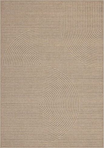 Arvenchy Easy Jute Rug 4x6: Indoor Outdoor Natural Boho Area Rugs for Living Room Patio Washable - Farmhouse Neutral Contemporary Carpet Mat for Entryway Bedroom Kitchen Backyard Sunroom Non Slip in Saudi Arabia
