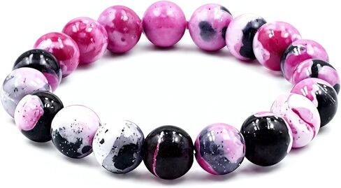 PZTIIY Natural Energy Healing Stone Charm Bracelet 8mm Natural Energy Healing Lava Rock Bracelet - Unisex in Saudi Arabia