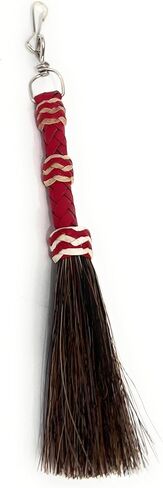 Western Style Leather Horse Hair Keychain, Cowboy Rodeo Horse Quirt Miniature Leather Keychain Collectible in Saudi Arabia