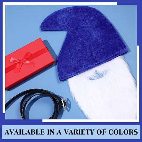 Mepase Halloween Gnome Hat Costumes Set, Dwarf Hat with Fake Beard and Belt Accessory for Halloween Christmas Cosplay Party in Saudi Arabia
