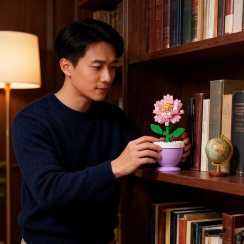 Bubbles Mini Artificial Flower Bonsai DIY Potted Plant,Artificial Particle Flower Botanical(Pink) in Saudi Arabia