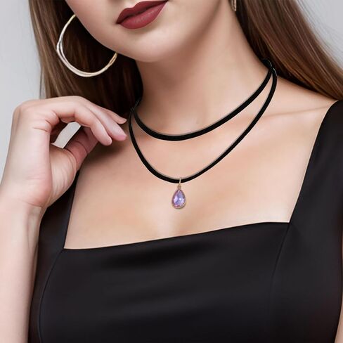 JAZTAKU Gothic Black Star Choker for Women, Rhinestone Cross Black Velvet Necklace, Vintage Jewelry for Women Girls in Saudi Arabia