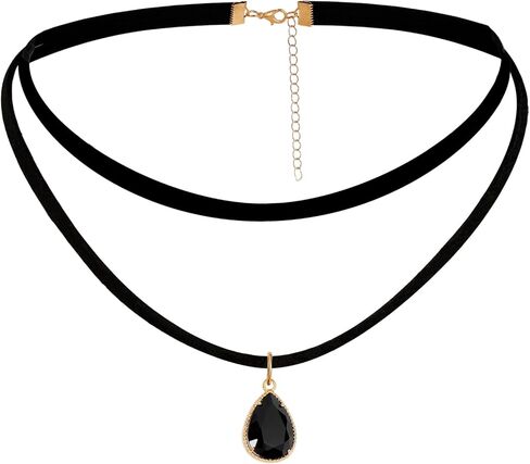 JAZTAKU Gothic Black Star Choker for Women, Rhinestone Cross Black Velvet Necklace, Vintage Jewelry for Women Girls in Saudi Arabia