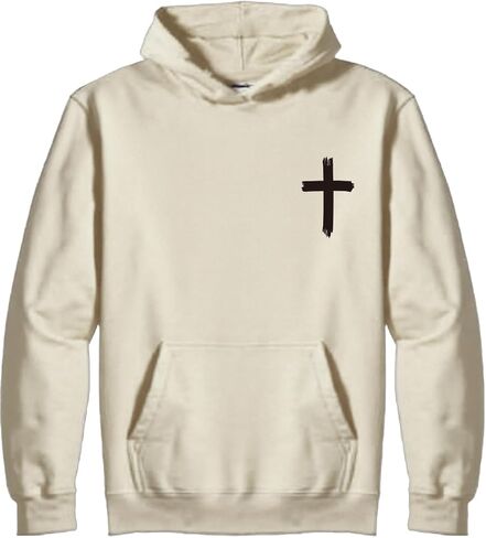 TQUEQRW Christian Sweatshirts for Men Christ Cross Pullover Hoodie Inspirational Faith Graphic Long Sleeve Sweatshirt in Kuwait