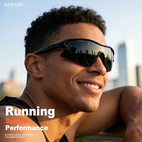 SEKKAF Polarized Sports Sunglasses for Men Women and Youth, UV400 Protection Ideal for Cycling Baseball Fishing Golf Running in Saudi Arabia