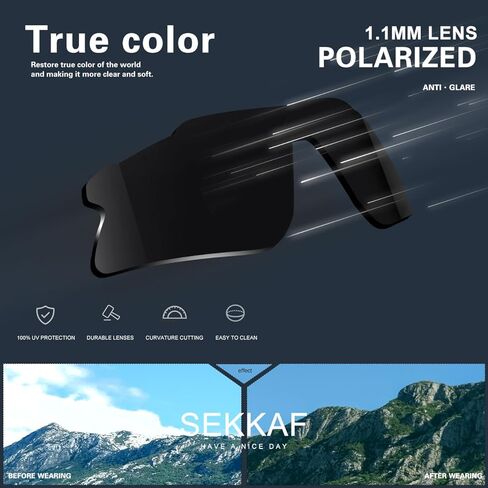 SEKKAF Polarized Sports Sunglasses for Men Women and Youth, UV400 Protection Ideal for Cycling Baseball Fishing Golf Running in Saudi Arabia