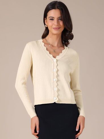 Allegra K Women's Lightweight Cardigan Open Front Casual Long Sleeve Button Down Knit Summer Fall Cardigans 2025 in Saudi Arabia