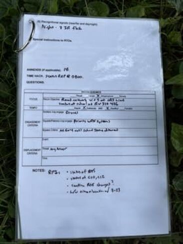 Waterproof Army Operations Order Shell | Laminated OPORD Template | for Platoon and Squad Leaders in Saudi Arabia