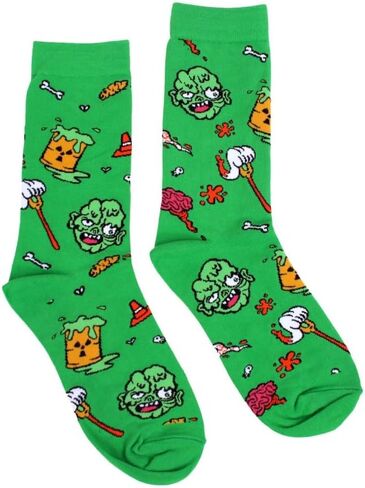Creepy Co. TOXIC AVENGER Icon Crew Socks Comic Toxie Show Cartoon Tromaville in Saudi Arabia
