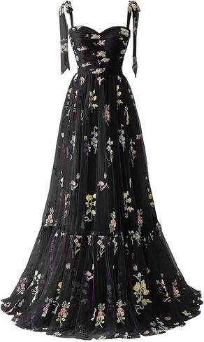 imizyilz Puffy Sleeve Prom Dresses Flower Embroidery Tulle Backless A-line Long Lace Formal Evening Party Gown for Women in Saudi Arabia