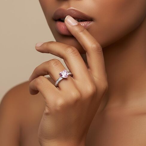 1pc Stylish Heart Ring For Women For Valentine's Day Gift Wedding Engagement Jewelry in Saudi Arabia