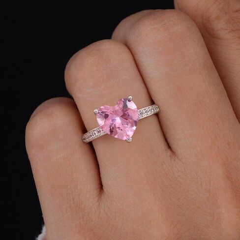 1pc Stylish Heart Ring For Women For Valentine's Day Gift Wedding Engagement Jewelry in Saudi Arabia