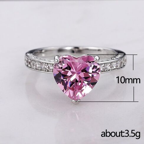 1pc Stylish Heart Ring For Women For Valentine's Day Gift Wedding Engagement Jewelry in Saudi Arabia