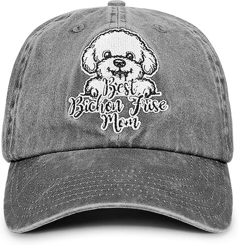 InnoBeta Bichon Frise Mom Gifts Hat for Women, Bichon Frise Gifts for Christmas, Birthday, Adjustable Embroidered Baseball Cap in Saudi Arabia